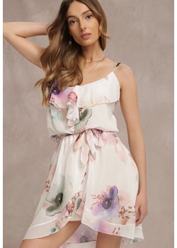 Biało-Fioletowa Sukienka Nephesiphe ze sklepu Renee odzież w kategorii Sukienki - zdjęcie 115128445