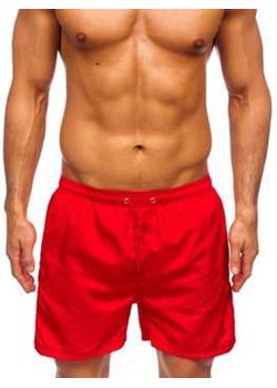 Czerwone krótkie spodenki kąpielowe męskie Denley YW07002 ze sklepu Denley w kategorii Kąpielówki - zdjęcie 115178927