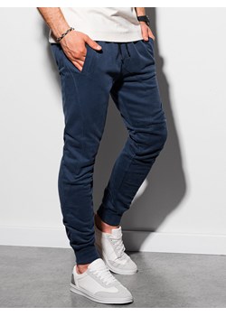 Spodnie męskie dresowe joggery - granatowe V4 P948 ze sklepu ombre w kategorii Spodnie męskie - zdjęcie 115212666