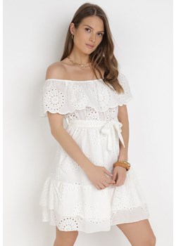 Biała Sukienka Adrealody ze sklepu Born2be Odzież w kategorii Sukienki - zdjęcie 115328175