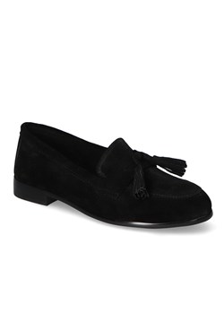 Eleganckie Czarne Mokasyny Zamszowe Filippo Filippo DP2149/21 BK ze sklepu Arturo-obuwie w kategorii Lordsy damskie - zdjęcie 115415195