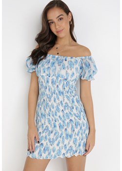 Niebieska Sukienka Claneira ze sklepu Born2be Odzież w kategorii Sukienki - zdjęcie 115653626
