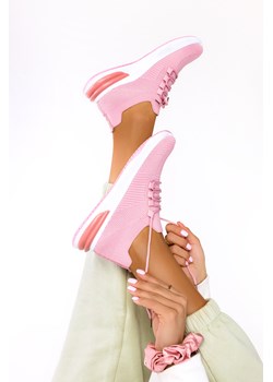 Różowe sneakersy na platformie buty sportowe sznurowane Casu 7040-3 ze sklepu Casu.pl w kategorii Buty sportowe damskie - zdjęcie 115780148