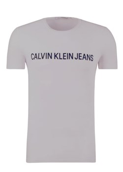 T-shirt męski Calvin Klein szary z bawełny 