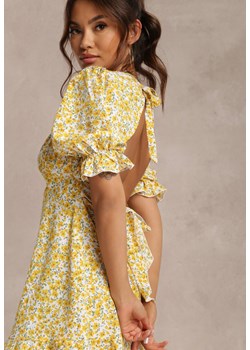 Żółta Sukienka Gaelina ze sklepu Renee odzież w kategorii Sukienki - zdjęcie 115840677