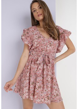 Różowa Sukienka Dioete ze sklepu Born2be Odzież w kategorii Sukienki - zdjęcie 115841017