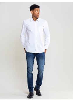 Koszula męska z tkaniny typu oxford biała Trixi 100 ze sklepu Big Star w kategorii Koszule męskie - zdjęcie 115847928