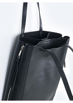 Shopperka damska z zamkami czarna Bejsa 906 ze sklepu Big Star w kategorii Torby Shopper bag - zdjęcie 115848889