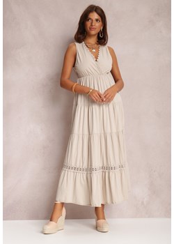 Beżowa Sukienka Philyphe ze sklepu Renee odzież w kategorii Sukienki - zdjęcie 116159049
