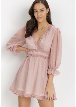 Różowa Sukienka Taphionis ze sklepu Born2be Odzież w kategorii Sukienki - zdjęcie 116163239