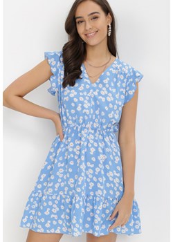 Niebieska Sukienka Theaneilise ze sklepu Born2be Odzież w kategorii Sukienki - zdjęcie 116163267