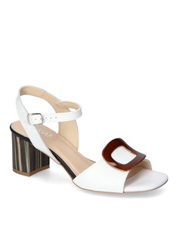 Damskie Sandały Gamis na słupku Białe lico ze sklepu Arturo-obuwie w kategorii Sandały damskie - zdjęcie 116239088