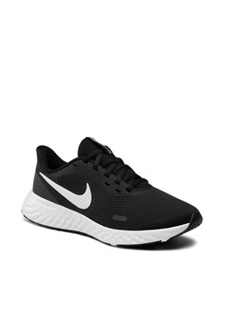 Buty sportowe damskie Nike revolution czarne bez wzorów sznurowane 