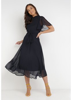Granatowa Sukienka Acsophia ze sklepu Born2be Odzież w kategorii Sukienki - zdjęcie 116378237
