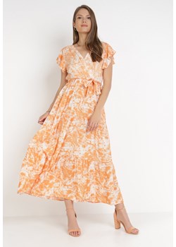 Pomarańczowa Sukienka Nesyse ze sklepu Born2be Odzież w kategorii Sukienki - zdjęcie 116652749