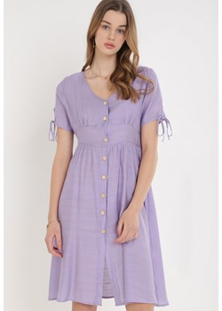 Liliowa Sukienka Sylphophi ze sklepu Born2be Odzież w kategorii Sukienki - zdjęcie 117424185