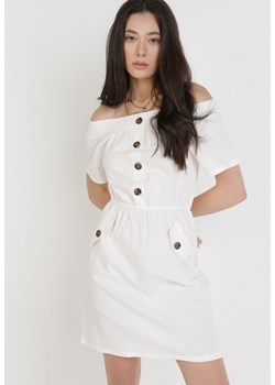 Biała Sukienka Ophiinix ze sklepu Born2be Odzież w kategorii Sukienki - zdjęcie 117424807