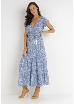 Niebieska Sukienka Cadulenn ze sklepu Born2be Odzież w kategorii Sukienki - zdjęcie 117530565