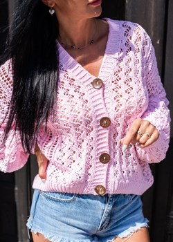 Sweter Vanessa jasnoróżowy ze sklepu Sklep Fason w kategorii Swetry damskie - zdjęcie 117601068