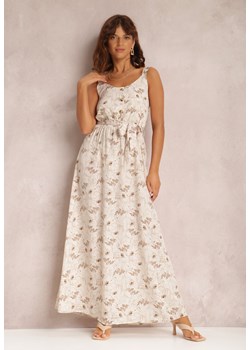 Kremowa Sukienka Zixasto ze sklepu Renee odzież w kategorii Sukienki - zdjęcie 117672129