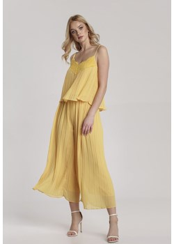 Żółty Komplet Dwuczęściowy Genileh ze sklepu Renee odzież w kategorii Komplety i garnitury damskie - zdjęcie 117709687