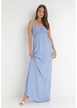 Niebieska Sukienka Zerlaivo ze sklepu Born2be Odzież w kategorii Sukienki - zdjęcie 117723776