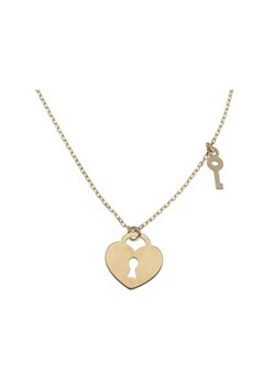 Złoty naszyjnik 585 łańcuszek z sercem kluczyk 1,33g ze sklepu LOVRIN w kategorii Naszyjniki - zdjęcie 117864119