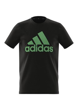 T-shirt chłopięce czarny Adidas bawełniany z krótkim rękawem 
