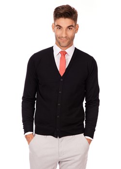 Sweter męski kardigan czarny ze sklepu Lanieri.pl w kategorii Swetry męskie - zdjęcie 118308115