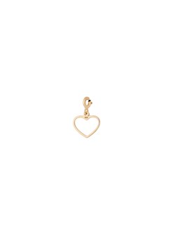 charms z sercem srebrny pozłacany ze sklepu ANIA KRUK w kategorii Charmsy - zdjęcie 118321829