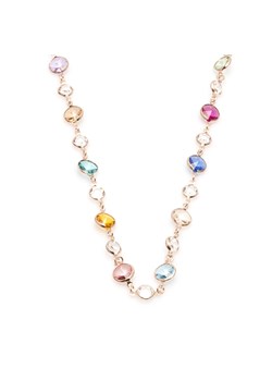 naszyjnik z kryształami srebrny pozłacany na różowo ze sklepu ANIA KRUK w kategorii Naszyjniki - zdjęcie 118321855