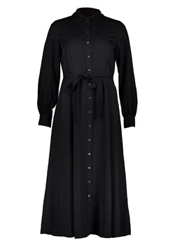 Marc O'Polo sukienka casualowa czarna midi z długim rękawem 