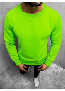Bluza męska zielono-neonowa OZONEE JS/2001-10Z ze sklepu ozonee.pl w kategorii Bluzy męskie - zdjęcie 118446076