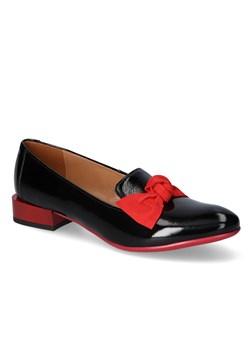 Półbuty Gamis Czarne/Czerwone lakier Gamis 5034/A128+Czerwone ze sklepu Arturo-obuwie w kategorii Półbuty damskie - zdjęcie 118484899