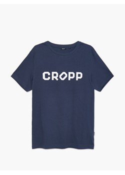 Cropp - Koszulka z nadrukiem Cropp - granatowy ze sklepu Cropp w kategorii T-shirty męskie - zdjęcie 118599017