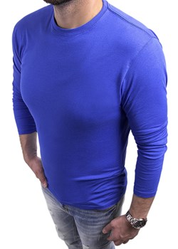Bluza męska longsleeve JL5 - niebieska ze sklepu Risardi w kategorii T-shirty męskie - zdjęcie 118604665
