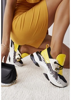 Buty sportowe damskie Renee w stylu młodzieżowym na platformie sznurowane 