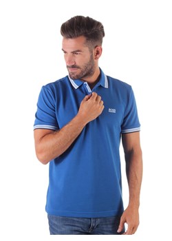 T-shirt męski Hugo Boss niebieski z bawełny 