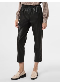 Cinque Spodnie Kobiety Sztuczna skóra czarny jednolity ze sklepu vangraaf w kategorii Spodnie damskie - zdjęcie 118956667