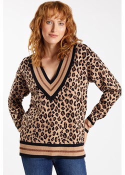 Sweter damski w cętki ze sklepu MONNARI w kategorii Swetry damskie - zdjęcie 119308106