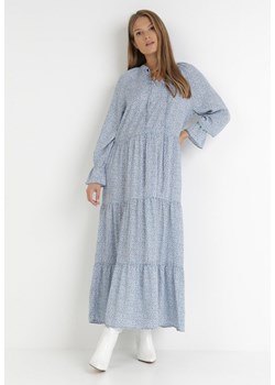 Niebieska Sukienka Ganig ze sklepu Born2be Odzież w kategorii Sukienki - zdjęcie 119312085