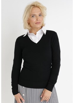 Czarny Sweter Ianthine ze sklepu Born2be Odzież w kategorii Swetry damskie - zdjęcie 119421936