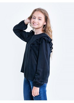 Bluzka dziewczęca z falbankami czarna Safie 906 ze sklepu Big Star w kategorii Bluzki dziewczęce - zdjęcie 119489819