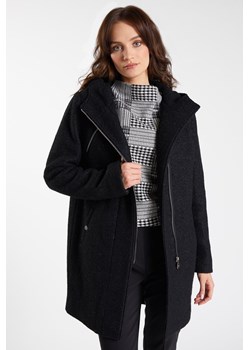 Wełniany płaszcz z kapturem ze sklepu MONNARI w kategorii Płaszcze damskie - zdjęcie 120078836