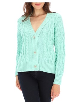 Rozpinany sweter z warkoczowym splotem L'AF Madena ze sklepu Eye For Fashion w kategorii Swetry damskie - zdjęcie 120079995