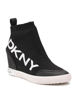 Buty sportowe damskie czarne DKNY sneakersy bez zapięcia 