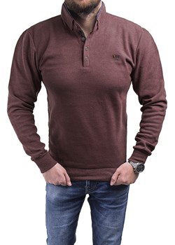 Ciepła Bluza męska 5336 - bordo ze sklepu Risardi w kategorii Bluzy męskie - zdjęcie 120236148
