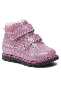 Buty zimowe dziecięce Nelli Blu na rzepy różowe 