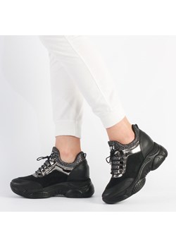 Czarne sneakersy damskie Navy Dot 56002 ze sklepu suzana.pl w kategorii Buty sportowe damskie - zdjęcie 120366005