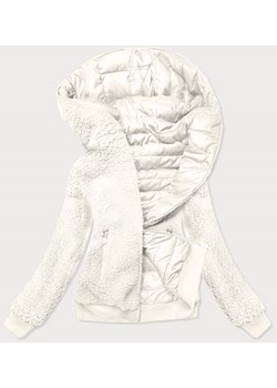Dwustronna kurtka damska baranek biała (h-989-82) ze sklepu goodlookin.pl w kategorii Futra damskie - zdjęcie 120384619